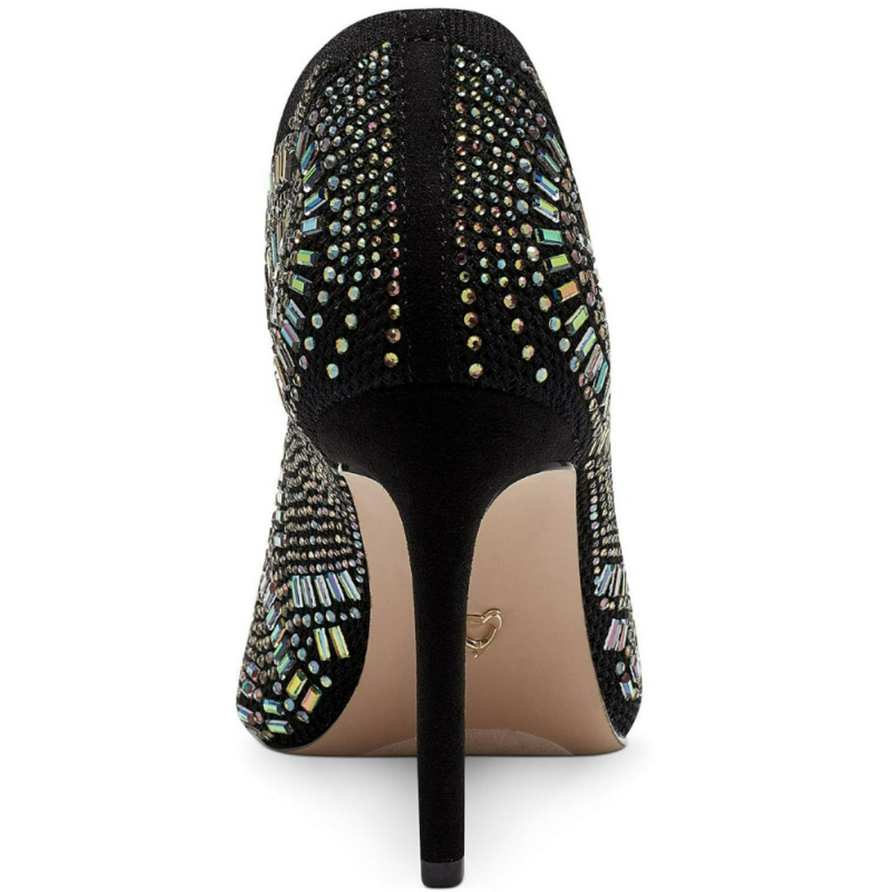 Thalia Sodi Women's 7 Black Karmen Iridescent Crystal Ankle Booties NWT - Picture 2 of 10